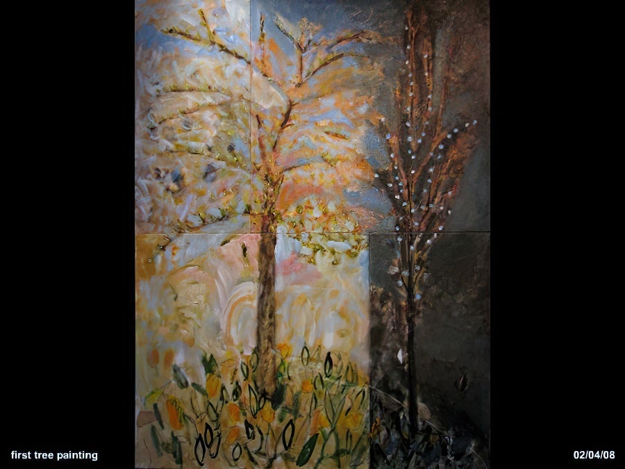 Early Spring Trees canvases.