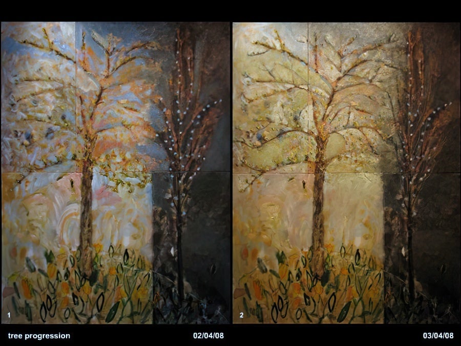 Early Spring Trees canvases.