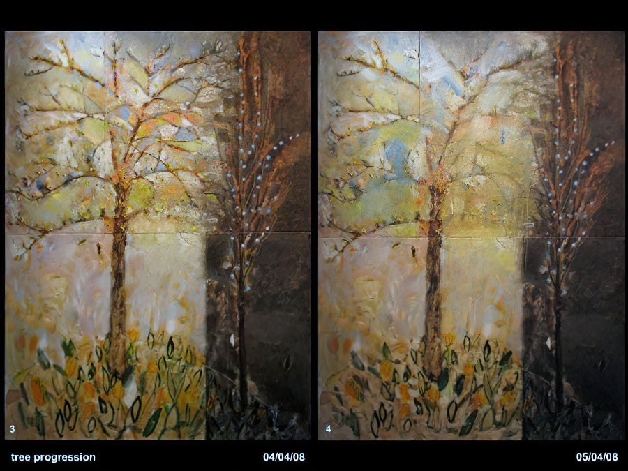 Early Spring Trees canvases.